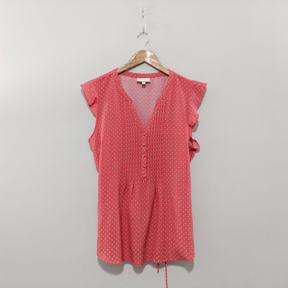 Modcloth Orange Polka Dot Top Size XL
